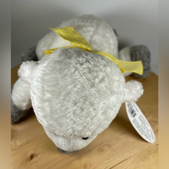 🆕Mary Meyer “Lucy Lamb” Flip flops plush lamb Easter stuffed toy NWT 11” white - Picture 10 of 13